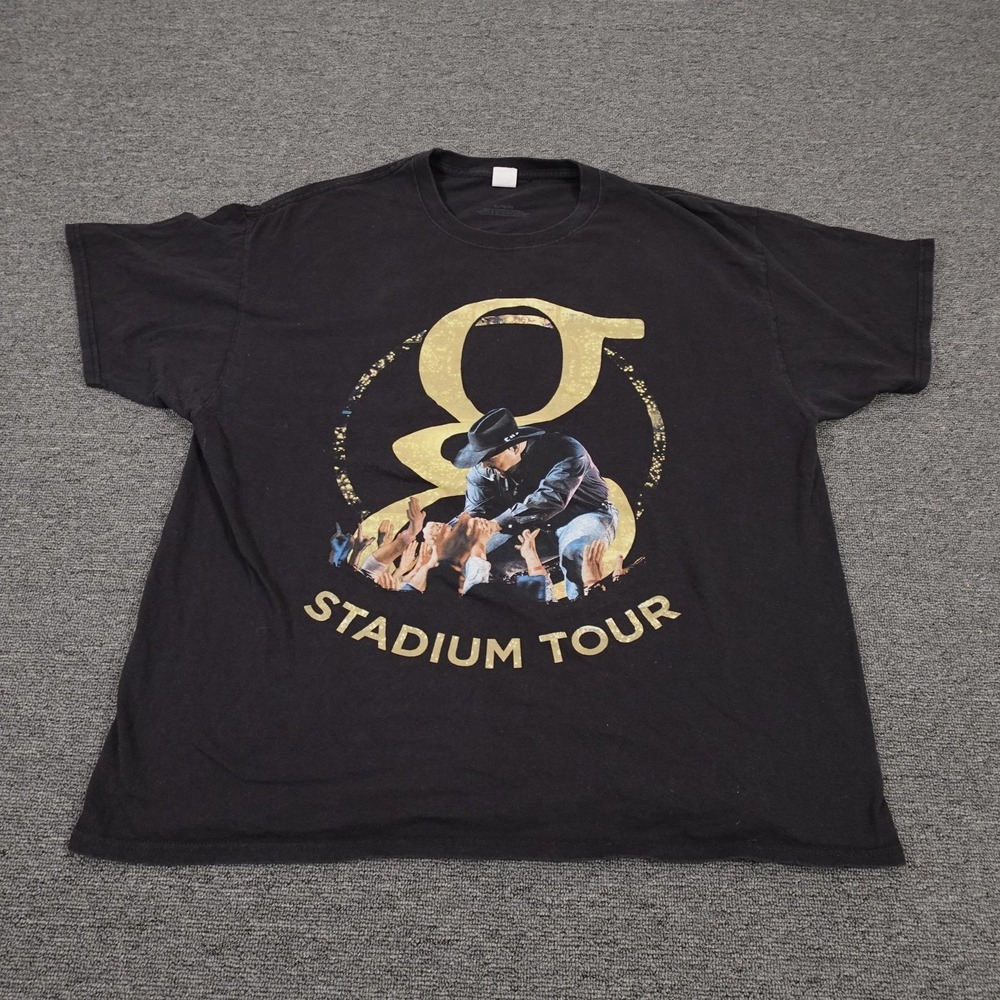 Garth Brooks Hanes Shirt Mens XL Black Stadium Tour Concert Graphic‎ Tee Country